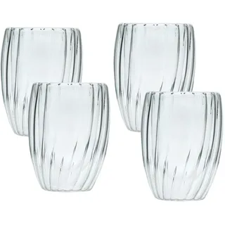Intirilife Doppelwandiges Thermo Glas 0,21 l 4 St.