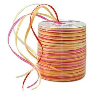 Präsent Geschenkband Raffia matt gelb/rot/orange/pink 3,0 mm x 50,0 m