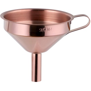 Edelstahl Trichter mit herausnehmbarem Sieb, Buyer Star 5 Zoll Trichter mit Filter zum Umfüllen von Flüssigkeiten, trockenen Zutaten Pulver, Roségold