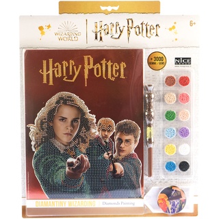 DIAMANTINY Harry Potter – Zauberstiftung Magic Trio – Mosaik-Set – Aktivitäten Crystal Art Diamond Painting – 1 x A4