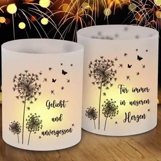 Windlicht 12 Stück Trauerkerze Personalisiert Beerdigung Trauerlicht