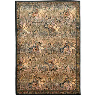 THEKO Gabiro 739 Kurzflorteppich 90 x 160 cm Grün/Goldfarben