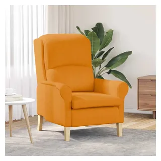 vidaXL Sessel Dunkelgelb 76 x 94 x 102 cm Stoff ergonomisch mit Kissen/Rollen