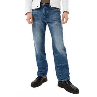 Diesel Straight-Jeans Patchwork - Bequeme Passform - D-Macs 009PI - Länge:32 blau