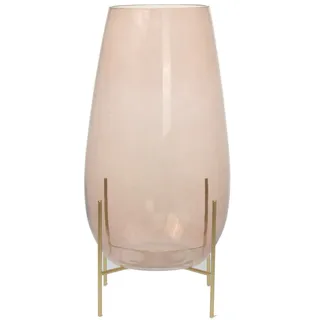 Dekovase KAYOOM "Glasvase Crea 125", rosa, braun, B:23cm, Vasen, Mundgeblasene Glasvase, handgefertigt, mit Metallständer