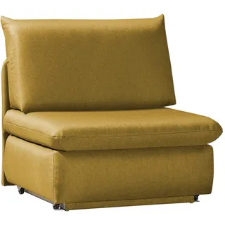 Novel Schlafsessel Etta, Currygelb, Textil, Uni, 90x89x83 cm, Stoffauswahl, Liegefunktion, Wohnzimmer, Sofas & Couches, Schlafsofas, Schlafsofas mit Bettkasten