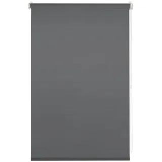 Deco Company Klemmrollo, Blickdicht, Lichtdurchlässig, Lichtschutz, Blendschutz, Rollo für Fenster ohne Bohren, Polyester, Anthrazit, 65 x 150 cm