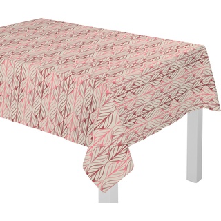 Tischdecke ADAM "Wave" Tischdecken Gr. B/L: 120 cm x 120 cm, quadratisch, bunt (natur, dunkelrot, rosa) Tischdecken