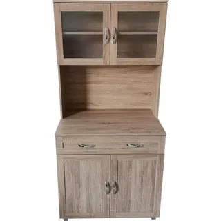 Hti-Living HTI-Living, Küchenbuffet mit Glasteil Sonoma Blanca