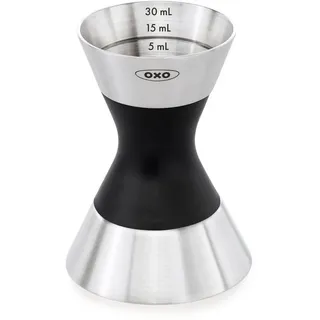 OXO Good Grips Barmaß Cocktail Messbecher, Edelstahl, (1-St), aus Edelstahl schwarz|silberfarben