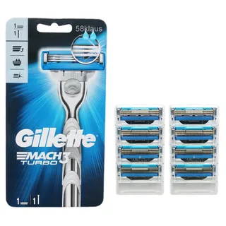 Gillette Mach 3 Turbo Rasierer + 4 Rasierklingen