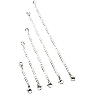 FIRETTI Kettenverlängerung FIRETTI "Schmuck Geschenk Verlängerung für Armbänder, Ketten und Fußketten", silber (silberfarben), Schmuck-Wechselteile, DamenB:2mm, Edelstahl, Made in Germany, B:2mm