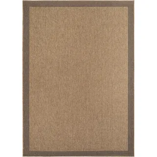 Carpetsale24 In- & Outdoor Teppich Wetterfest 280x370 cm, XXL Natürlichen Jute-Look, ideal für Wohnzimmer, Küche, Terrasse, Garten und Balkon