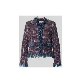 Regular Fit Blazer mit Fransen, Marine, M