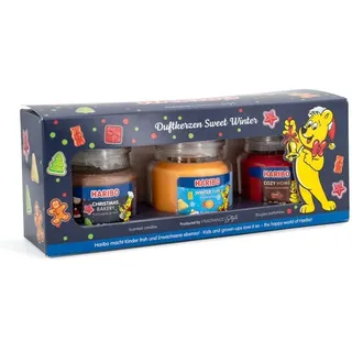 Haribo TM Duftkerzen Geschenkset Braun,Orange,Rot