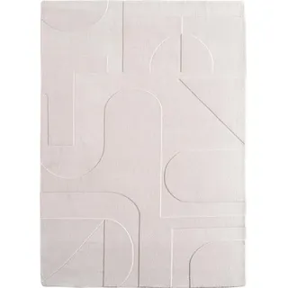 KADIMA DESIGN LAVAREDO Kurzflorteppich 140 x 200 cm Creme