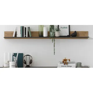 Büroregal Wandregal Wotan Eiche und grau 170 cm für Homeoffice und Büro Center