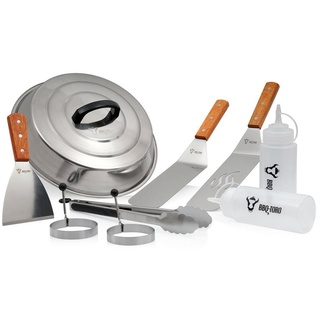 oveneat BBQ-Toro 9-teiliges Edelstahl Grill Plancha Zubehör Set | Teppanyaki Werkzeug