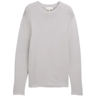 TOM TAILOR DENIM Herren Relaxed Fit Strickpullover, grau, Meliert, Gr. XXL