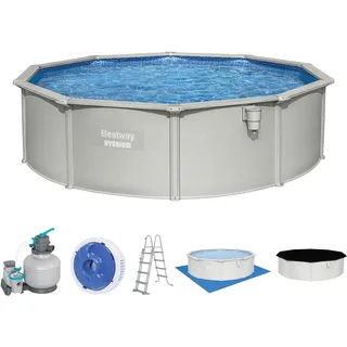 BESTWAY Hydrium Stahlwandpool Komplett-Set Ø 460 x 120 cm inkl. Sandfilteranlage