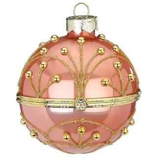 MAGIC by Inge Weihnachtsbaumkugel, Weihnachtskugeln Geschenkkugeln zum Befüllen 8cm altrosa rosa