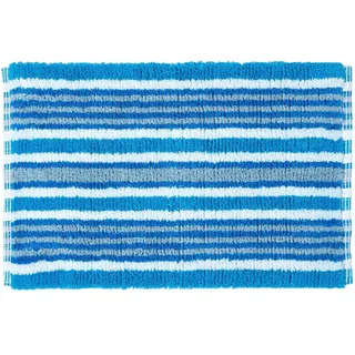 Homescapes Badematte Blau/Schwarz/Weiß Gestreift 40 x 60 cm