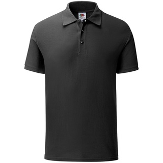 Fruit of the Loom 65/35 TAILORED FIT POLO schmales Herren Poloshirt , Slim Fit, schwarz, XL