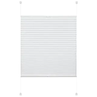 EASYFIX Plissee Pia weiß, Sichtschutz, lichtdurchlässig, blickdicht, höhenverstellbar, 0,40 x 1,30 m
