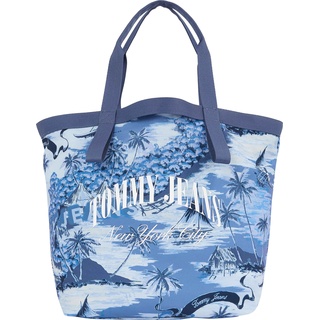 Shopper TOMMY JEANS "TJW HOT SUMMER TOTE PRINT" Gr. B/H/T: 33 cm x 40 cm x 21 cm, bunt (hawaiian print) Damen Taschen Handtaschen