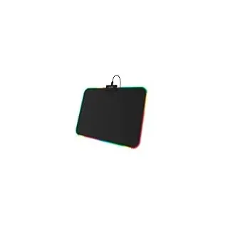 uRage Gaming Mauspad Rag Illuminated (Speed, Medium, LED, 35 x 0,3 x 26 cm, Naturkautschuk, Stoff, Gaming-Pad) schwarz/blau/türkis/violett/grün/gelb/rot/pink