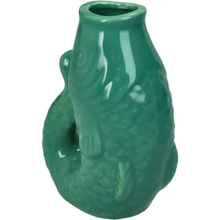 Kersten Vase "Fish" in Türkis - (B)8 x (H)11 x (T)5,5 cm