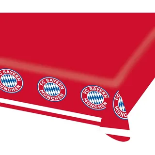 Magni, Tischdecke, Amscan 9906511 - FC Bayern München Tischdecke, Größe 120 x 180 cm, aus Papier, perfekt für die Fan-