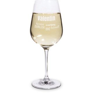 printplanet® Graviertes Weißweinglas - Leonardo® Weinglas mit Gravur (mit Name oder Text personalisiert) - Design Positive Eigenschaften