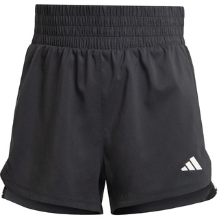 adidas Women's Pacer Training 3-Stripes Woven High-Rise Shorts Lässige, Black/White, S 5 inch
