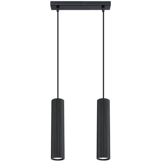 Sollux Karbon 2-flg. 30 cm schwarz Aluminium