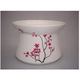 TeaLogic - White Cherry TeaLogic Stövchen Cherry Blossom Kirschblüten, weiß rosa, Porzellan, 8x12 cm