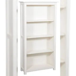 BISCOTTINI INTERNATIONAL ART TRADING BISCOTTINI Kleines landhaus-bücherregal aus massivem lindenholz mit antikweißer oberfläche l68xpr25xh130 cm. made in italy 25x68x130 cm