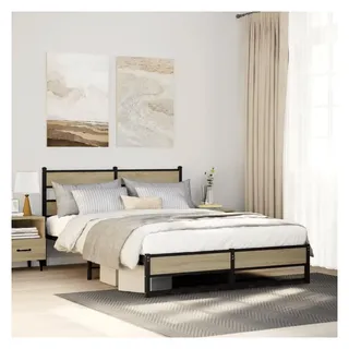 vidaXL Metallbett 160 x 200 cm Braun