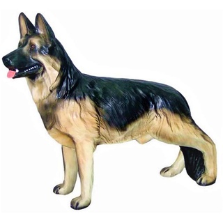 XL Premium Schäferhund Steht in lebensgross 95cm Hund Garten Deko Figur inkl. Lieferung per Spedition