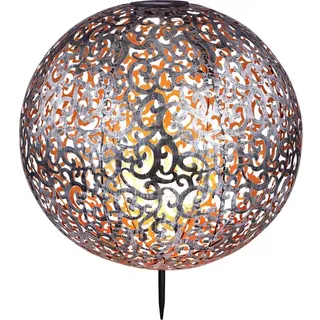 GLOBO Solarleuchte Metall 50,0 cm inkl. LED silber