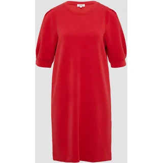 S.Oliver Kurzes Scuba-Kleid mit Puffärmeln rot 38