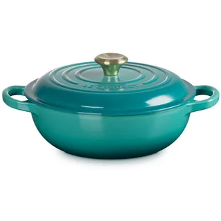 Le Creuset Signature Bräter 22 cm rund bleu riviera