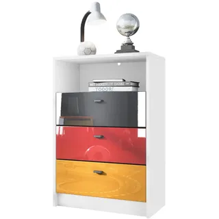 Vladon Kommode, Gelb, Holzwerkstoff, 56x86x36 cm, Wohnzimmer, Kommoden & Sideboards, Kommoden