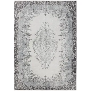benuta Vintage-Teppich, Schwarz, Grau, Kunststoff, Vintage, Rechteckig, & im Style: Elegant, Retro - Pflegeleicht für Wohnzimmer Schlafzimmer