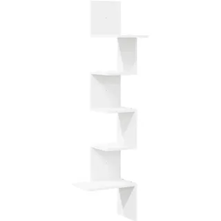 vidaXL Wand-Eckregal Eckregal 32 x 32 x 127,5 cm Weiß
