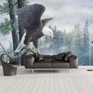 Peel And Stick Wallpaper 3D Große Wandbilder Tierischer Adler Selbstklebender Wandaufkleber Für Erwachsene Kinderzimmer Bild Art Decor Gemälde Für Wohnzimmer Schlafzimmer Wandposter 140(B) x70(H) cm
