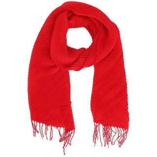 halsüberkopf Accessoires Modeschal Schal Pashmina Plissee, in tollen Farben! rot