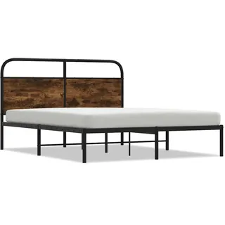 vidaXL Bettgestell 120 x 200 cm Räuchereiche