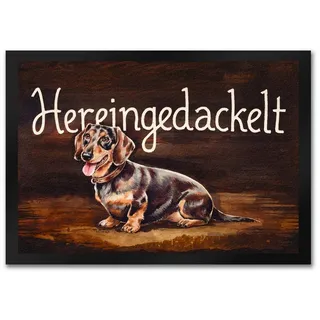 speecheese Fußmatte Hereingedackelt Fußmatte in 35x50 cm mit Dackel 35 cm