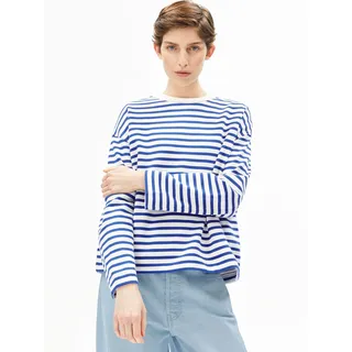 ARMEDANGELS Frankaa Sweatshirt Streifen Blau/Weiß 34